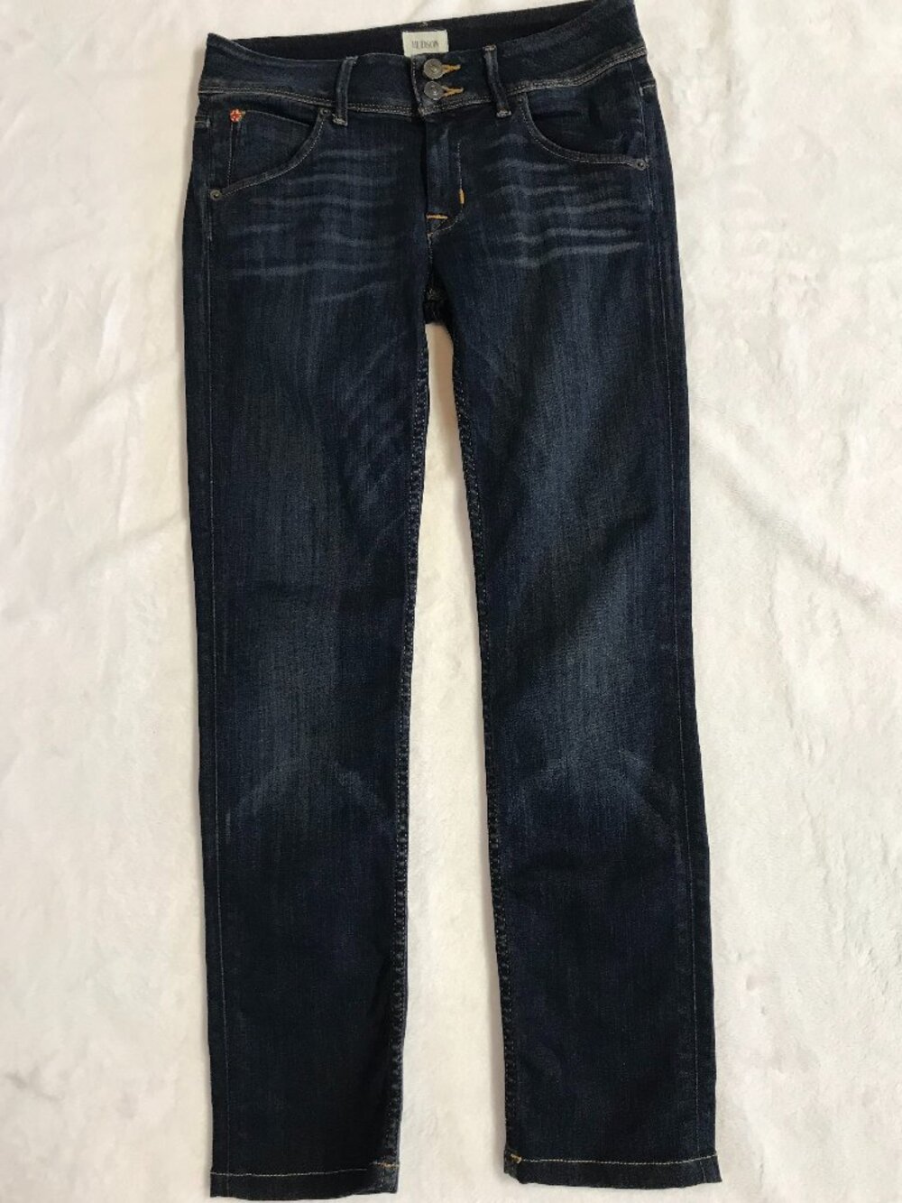 Hudson Collin Skinny Jeans 26 Dark Wash Cropped Mid Rise Stretch